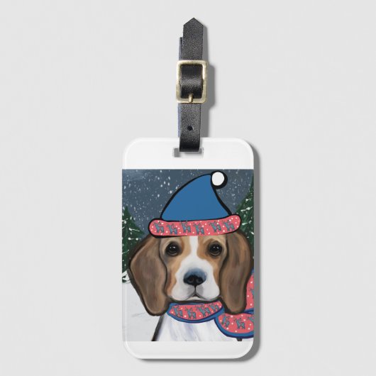 ÉTIQUETTE À BAGAGE BEAGLE (Devant Vertical)
