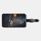 Étiquette À Bagage Beagle Halloween effrayant (Dos horizontal)