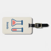 Étiquette À Bagage Beaker & Test Tube Science Themed (Devant horizontal)