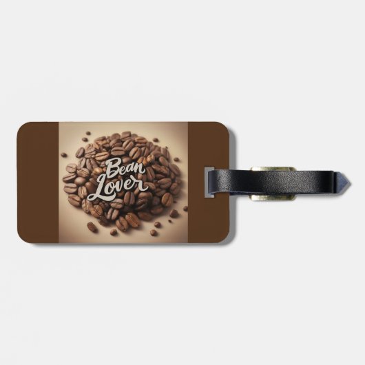 Étiquette À Bagage Bean Lover Coffee Beans (Dos horizontal)