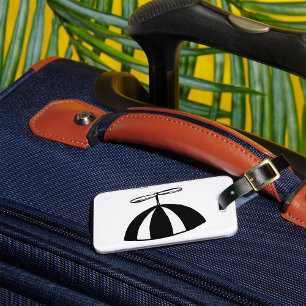 Étiquette À Bagage Beanie Avec Un Oiseau Tourbillon