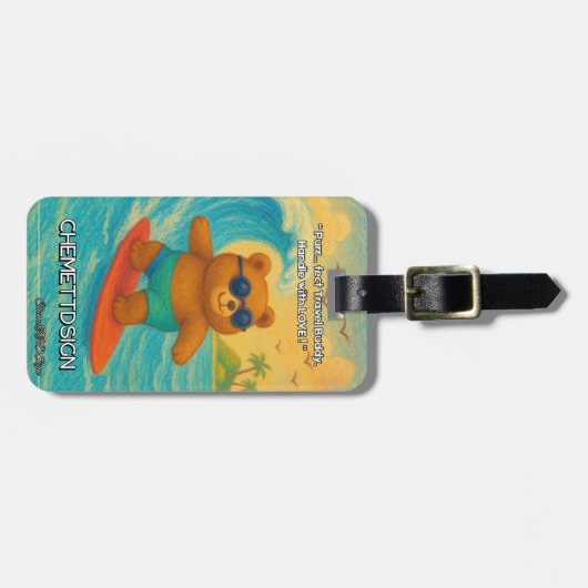 Étiquette À Bagage Bear 04 Kids (Devant horizontal)