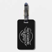 Étiquette À Bagage Beartooth Highway Montana Wyoming Motorcycle (Dos Vertical)