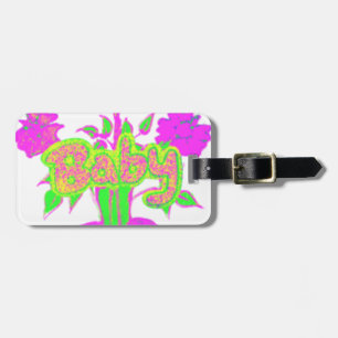 Étiquette À Bagage Beau bébé Extraordinaire rose Inspirationnel Flora