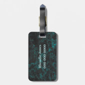 Étiquette À Bagage Beau bleu clair (Dos Vertical)