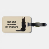 Étiquette À Bagage Beau chien de berger allemand (Dos horizontal)