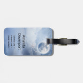 Étiquette À Bagage Beau ciel bleu avec cygnes volants (Dos horizontal)