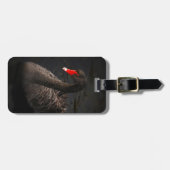 Étiquette À Bagage Beau cygne noir avec un bec rouge vif (Devant horizontal)