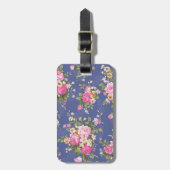 Étiquette À Bagage Beau design floral (Devant Vertical)