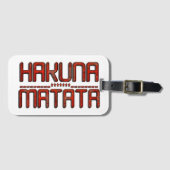 Étiquette À Bagage Beau Extraordinaire Embossé Rouge Hakuna Matata Te (Devant Horizontal)