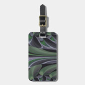 Étiquette À Bagage Beau Extraordinaire Vert Aurora Texture Art Design (Devant Vertical)