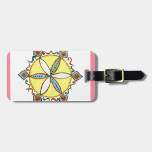 Étiquette À Bagage Beau Inspirationnel Star Floral Vector Motif