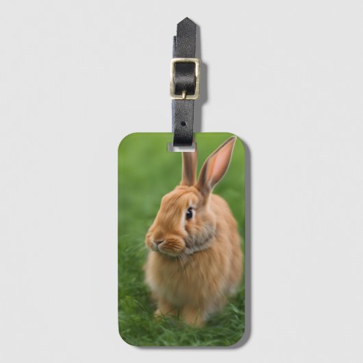 Étiquette À Bagage Beau lapin (Devant Vertical)
