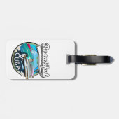 Étiquette À Bagage Beau logo Cuba rétro. (Dos horizontal)