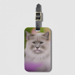Étiquette À Bagage Beau Maine Coon Himalayan Chat