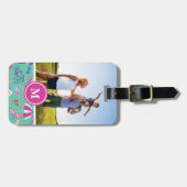 Étiquette À Bagage Beau motif fait sur commande d'été de photo et de (Devant horizontal)