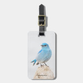 Étiquette À Bagage Beau oiseau chanteur de VTT à la plage (Devant Vertical)