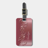Étiquette À Bagage Beau or Rose (Devant Vertical)