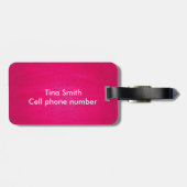 Étiquette À Bagage Beau palmier à Arrière - plan rose (Dos horizontal)