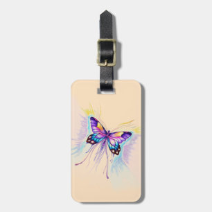 Étiquette À Bagage Beau Papillon