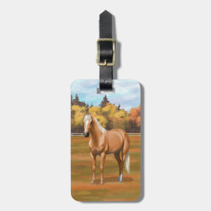 Étiquette À Bagage Beau Stallion Cheval Palomino Quarter
