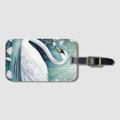 Étiquette À Bagage Beau Swan (Devant Horizontal)