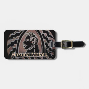 Étiquette À Bagage Beauté africaine : Bongo Massai Portrait Art Triba