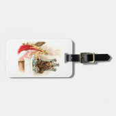 Étiquette À Bagage Beauté dans le rose et la bête (Devant horizontal)