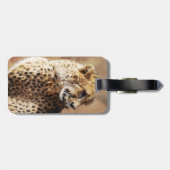 Étiquette À Bagage Beauté de guépard avec les crocs (Dos horizontal)
