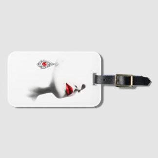 Étiquette À Bagage Beauté Silencieuse – Art monochrome au fusain ave