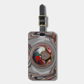 Étiquette À Bagage Beaux Coeurs de Noël Fêtes Couleurs de saison (Devant Vertical)