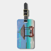 Étiquette À Bagage Beaux, ensoleillés plage d'île des Maldives et (Devant Vertical)