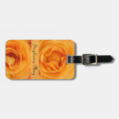 Étiquette À Bagage Beaux roses de thé hybrides jaune-orange de (Devant horizontal)