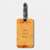 Étiquette À Bagage Beaux roses de thé hybrides jaune-orange de (Dos Vertical)