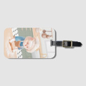 Étiquette À Bagage Bébé Bébé - Cosy Morning Kneading (Devant Horizontal)