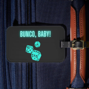 Étiquette À Bagage Bébé Bunco Aqua Néon 