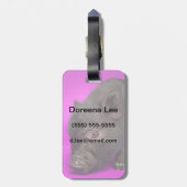 Étiquette À Bagage Bébé Cochon noir (Dos Vertical)