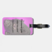 Étiquette À Bagage Bébé Cochon noir (Dos horizontal)