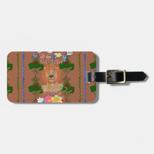 Étiquette À Bagage Bébé drôle Lion King Hakuna Matata dernière éditio (Devant horizontal)