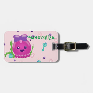 Étiquette À Bagage Bébé fille Kawaii Octopus Balise de bagage