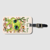 Étiquette À Bagage Bébé Geckos jote personnages de dessin (Devant Horizontal)