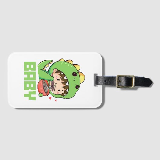 Étiquette À Bagage bébé godzilla (Devant Horizontal)