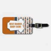 Étiquette À Bagage Bébé Longhorn Burnt Orange Jacquard Motif Bag (Devant horizontal)