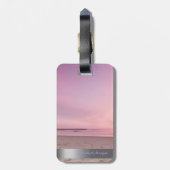 Étiquette À Bagage Bébé mignon Flamant rose Beach coucher de soleil (Dos Vertical)
