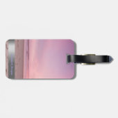 Étiquette À Bagage Bébé mignon Flamant rose Beach coucher de soleil (Dos horizontal)