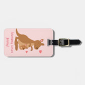 Étiquette À Bagage Bébé mignon Joey de kangourou pour des enfants (Devant horizontal)