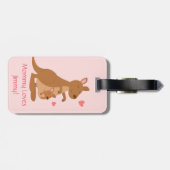 Étiquette À Bagage Bébé mignon Joey de kangourou pour des enfants (Dos horizontal)