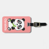 Étiquette À Bagage Bébé Panda Mignon et Câlin (Devant horizontal)