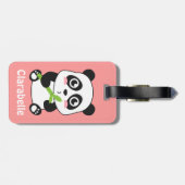 Étiquette À Bagage Bébé Panda Mignon et Câlin (Dos horizontal)