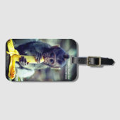 Étiquette À Bagage Bébé Singe Manger Banane (Devant Horizontal)